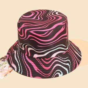 Pink Zebra Pattern Bucket Hat
